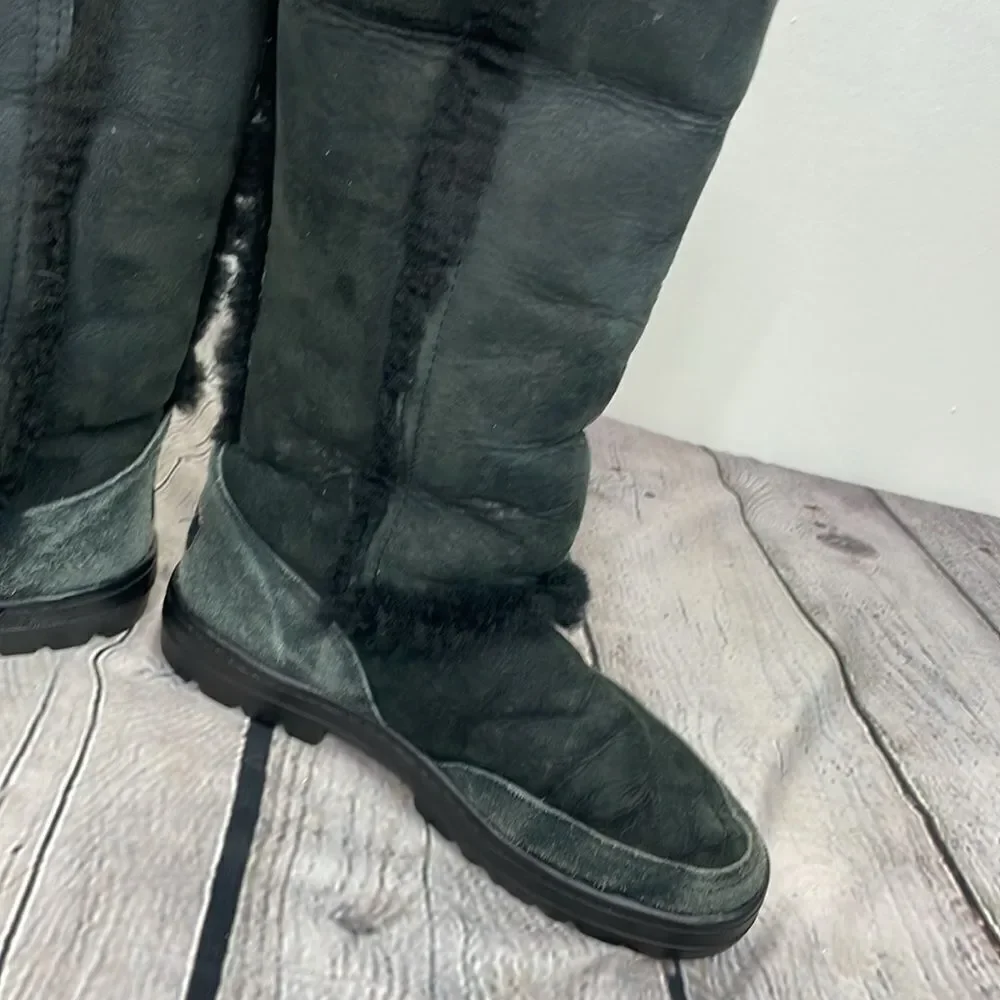 UGG Sundance II Revival Black Tall Boots size 7W